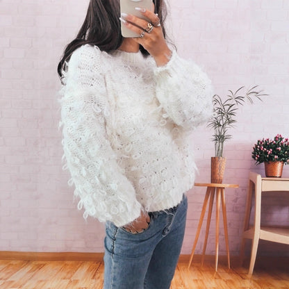 Damen Strickpullover Kuschelig Struktur Norvielle