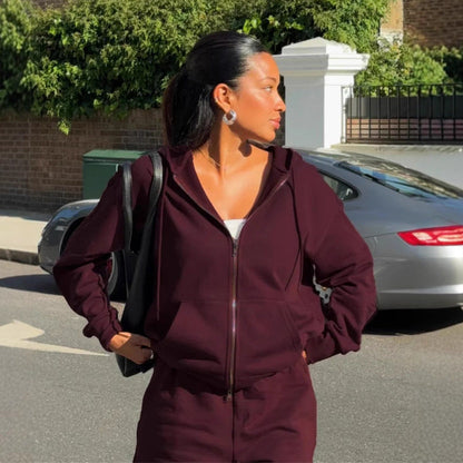 Damen Kapuzenpullover Set mit Jogginghose Norvielle