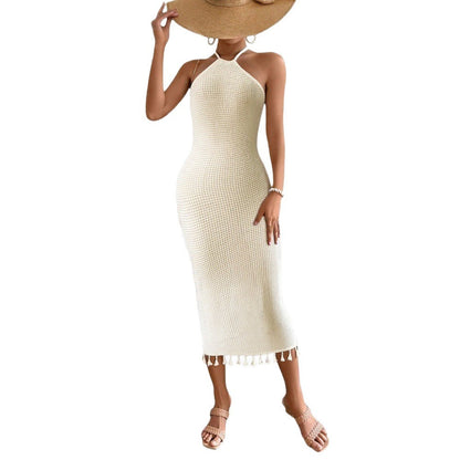 Damen Strickkleid Halsnaher Träger Norvielle
