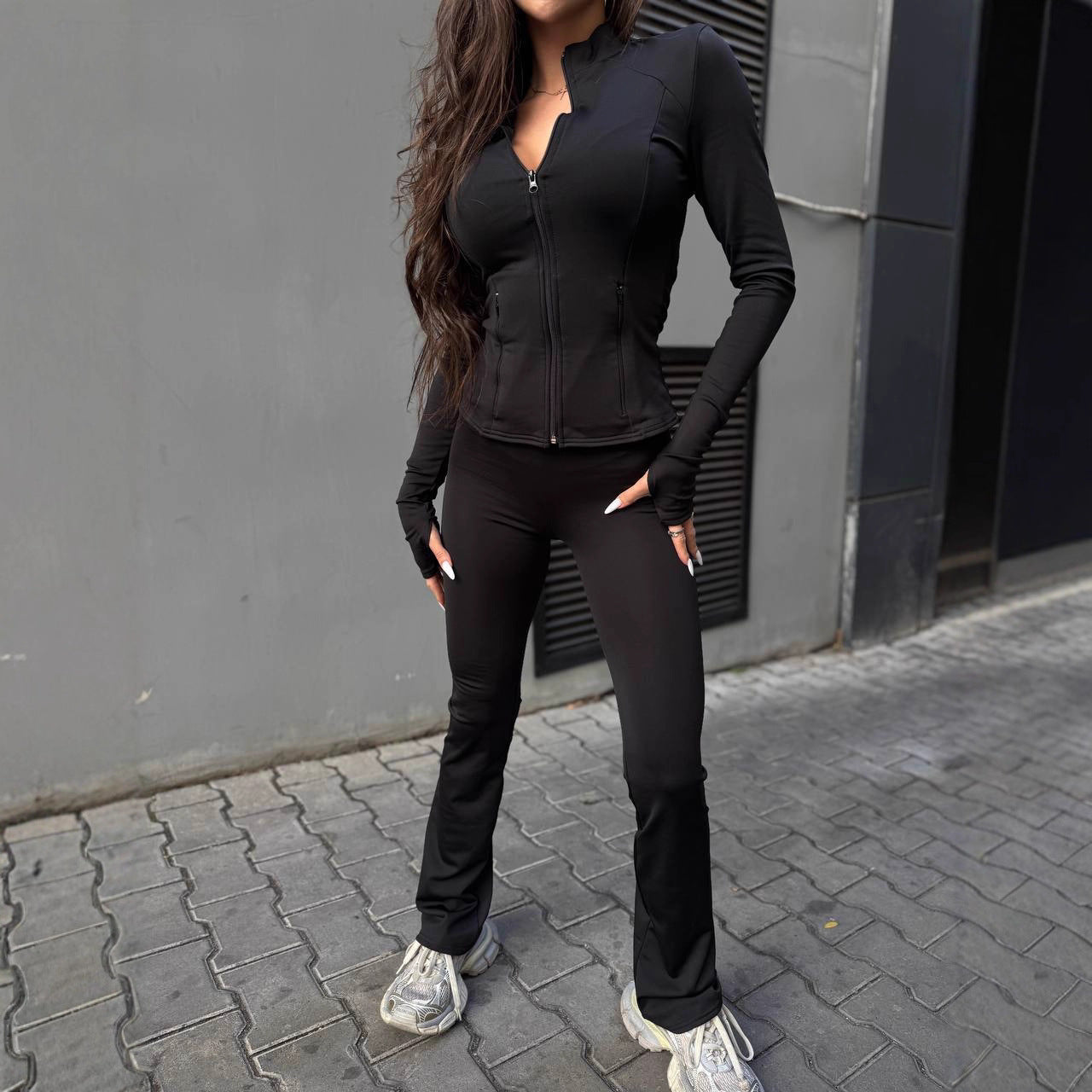 Damen Sportjacke Hochkragen Funktions-Taschen Norvielle