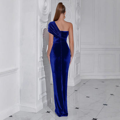 Damen Abendkleid Schulterfrei Seide Norvielle