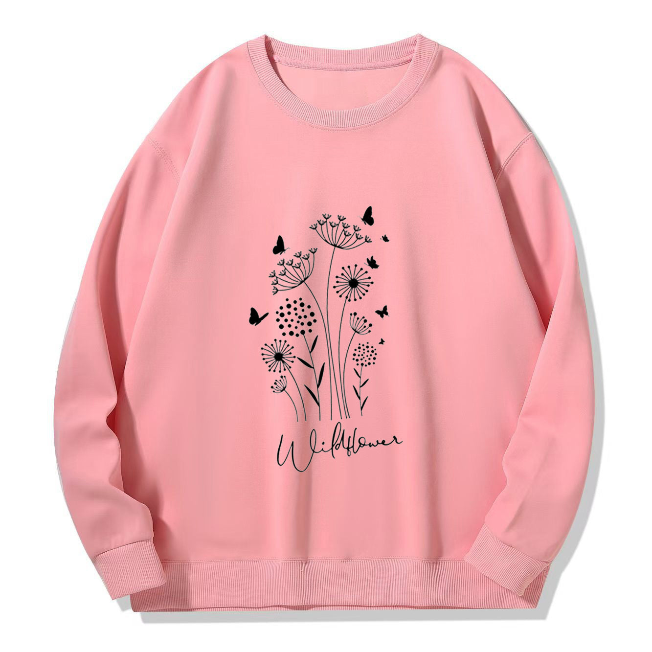 Damen Sweatshirt Floralmuster Kuschelig Weich Norvielle