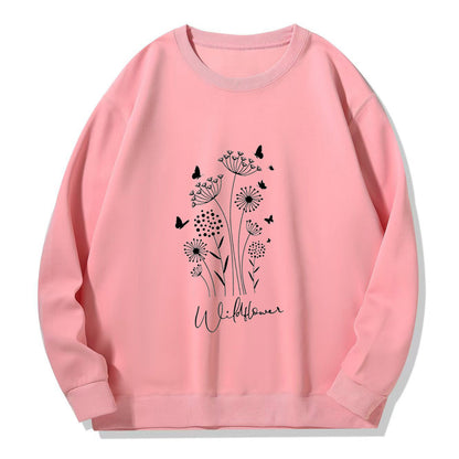 Damen Sweatshirt Floralmuster Kuschelig Weich Norvielle