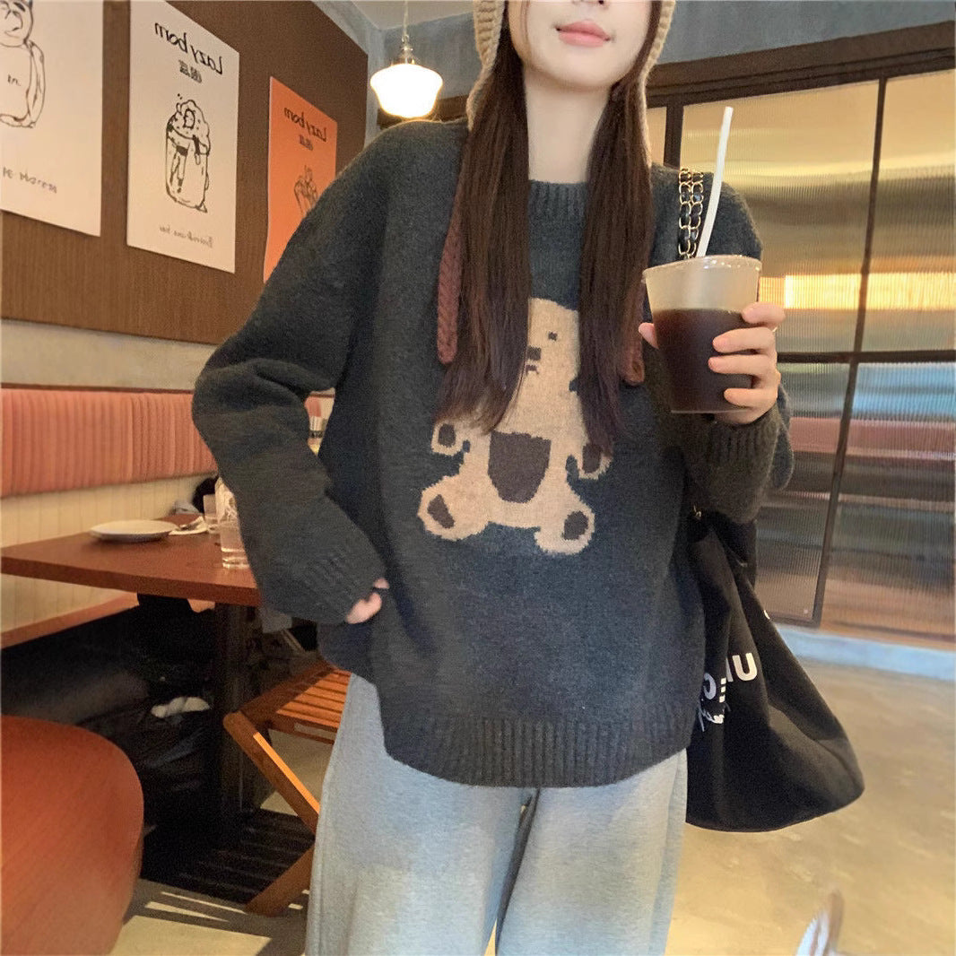Damen Strickpullover Bärig Norvielle
