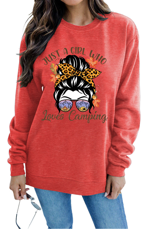 Damen Sweatshirt Campingmotiv Norvielle