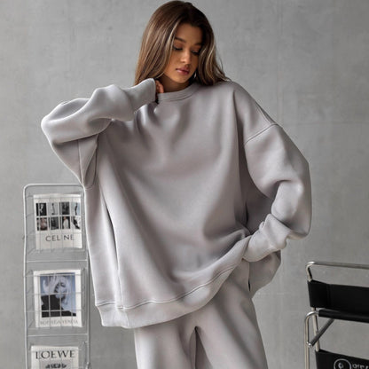 Damen Oversized Sweatshirt und Jogginghose Set Norvielle