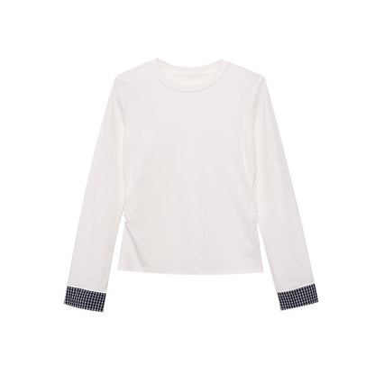 Damen Langarmshirt Feine Rippstruktur Modisches Detail Norvielle