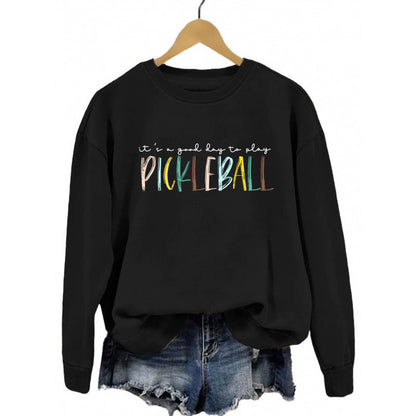 Damen Sweatshirt Bunter Pickleball-Druck Norvielle
