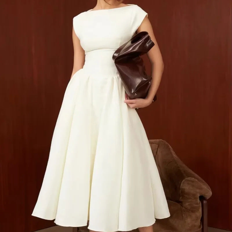 Damen Midi-Kleid Schwingender Rock Elegantes Design - Norvielle