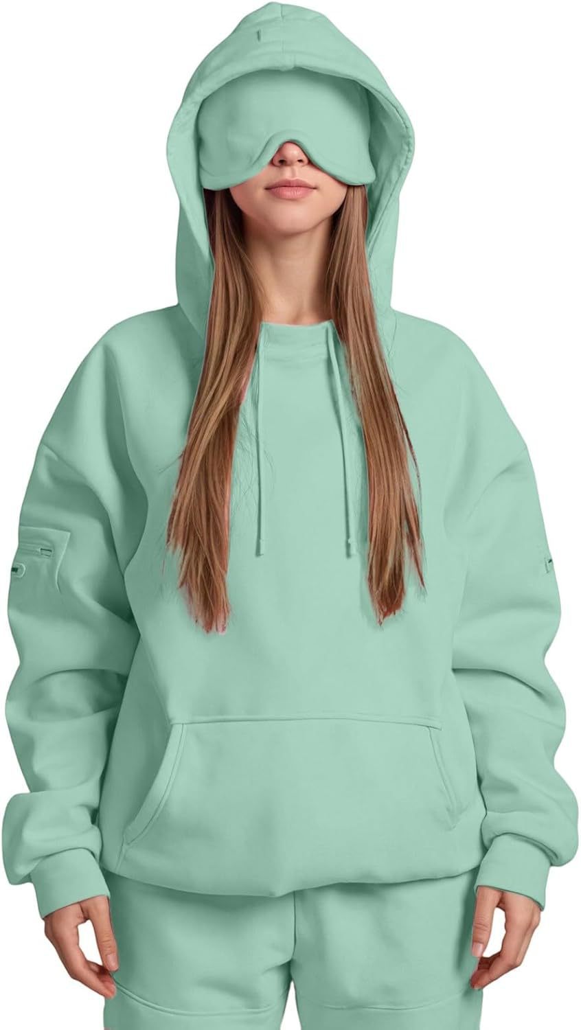 Damen Kapuzenpullover mit Schlafmaske Norvielle