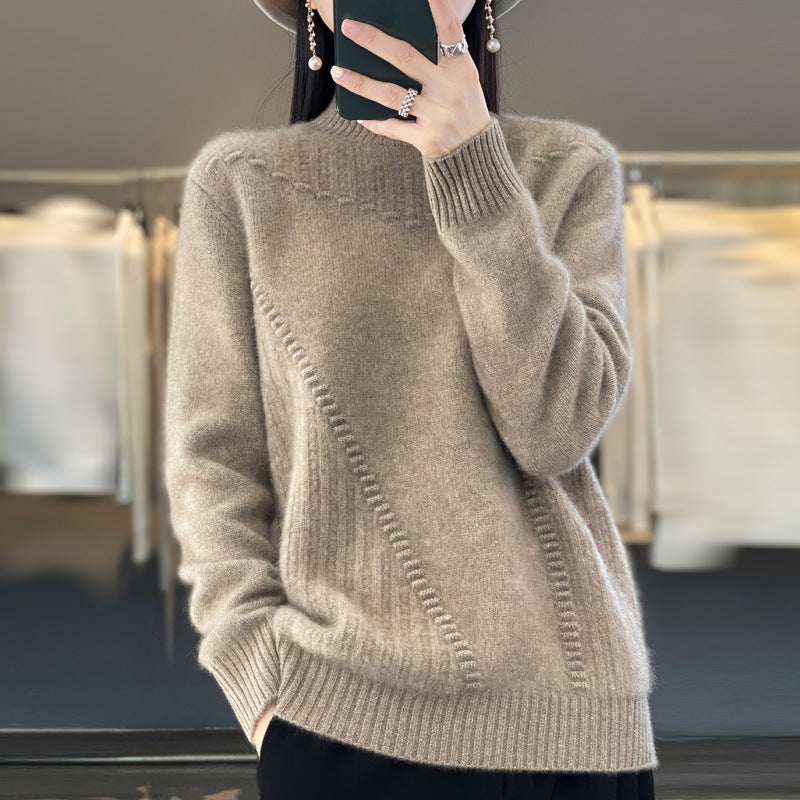 Damen Strickpullover Asymmetrisch Norvielle