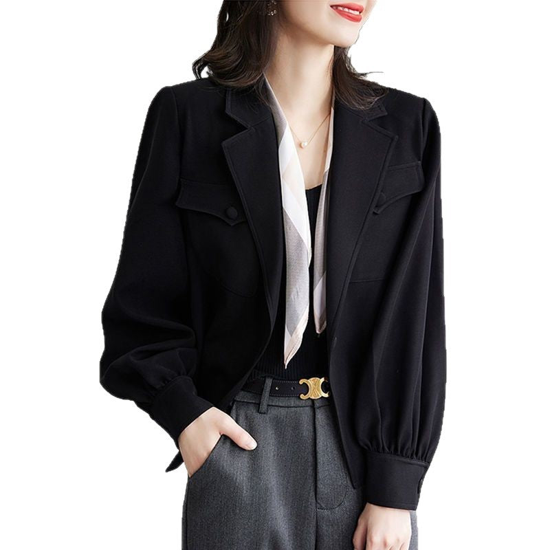 Damen Blazer Strukturierte Puffärmel Norvielle