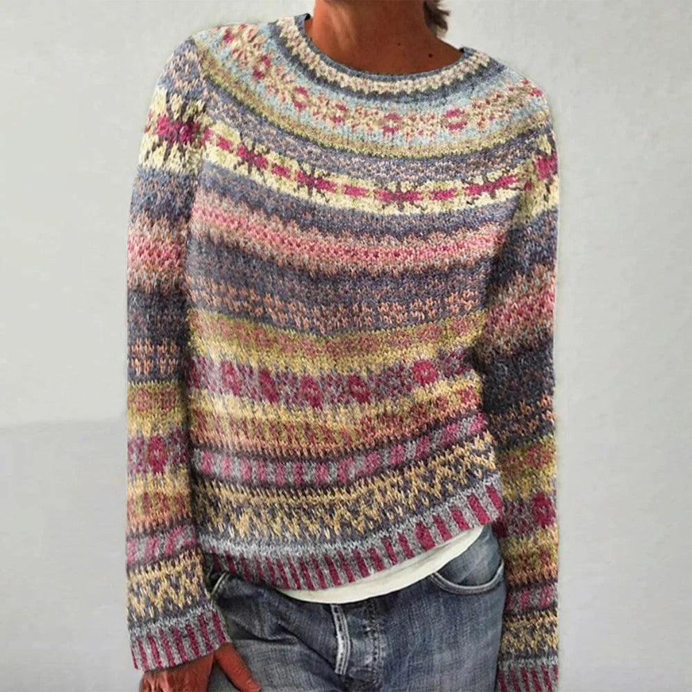 Damen Strickpullover Bunt Lässig - Norvielle