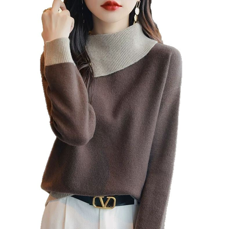 Damen Pullover Stehkragen Norvielle