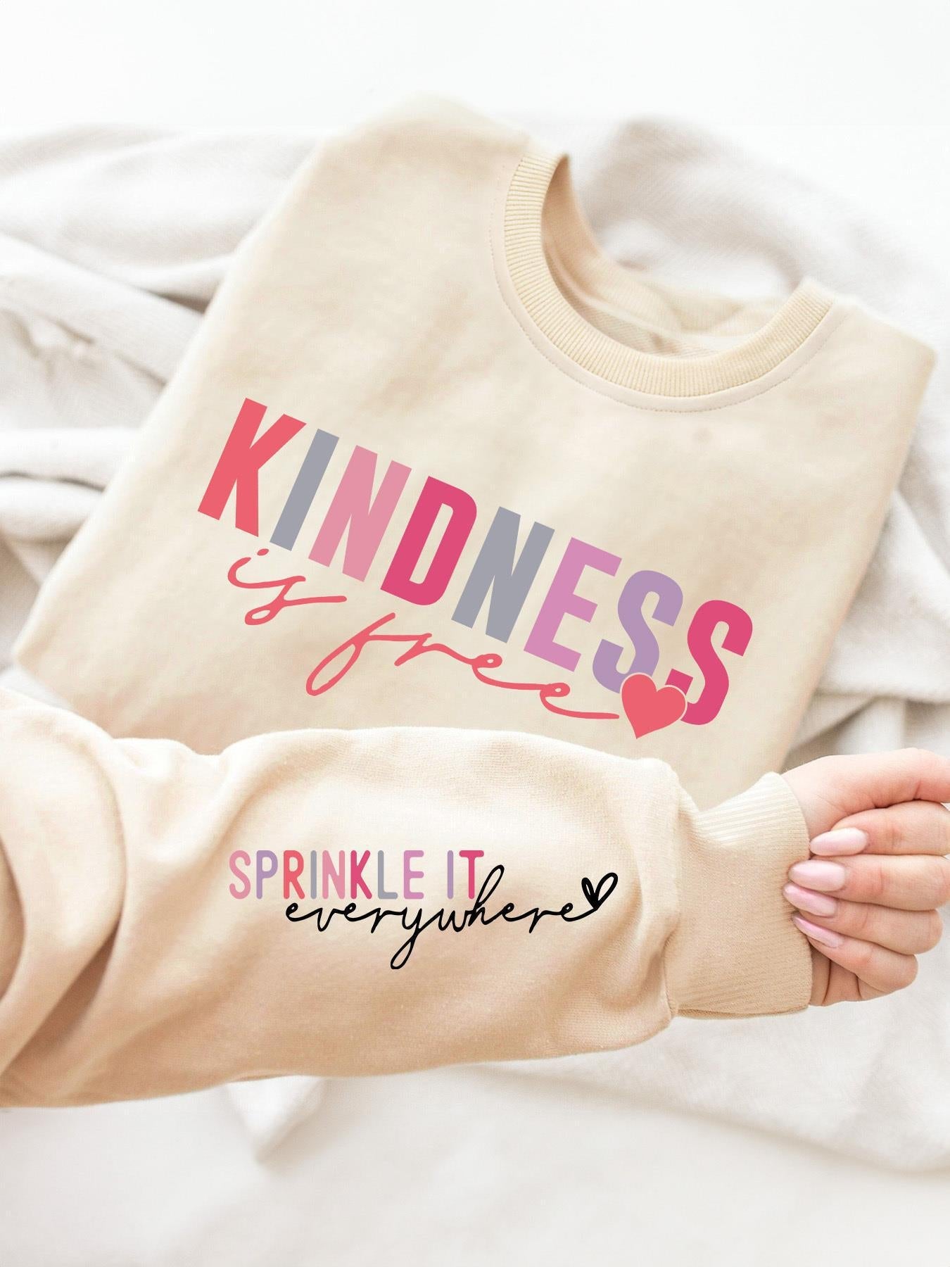 Damen Sweatshirt Inspirierender Schriftzug Gemütlich Norvielle