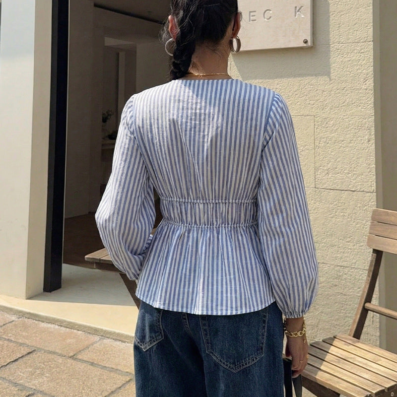 Damen Oberteil V-Ausschnitt Gebundenes Design Norvielle