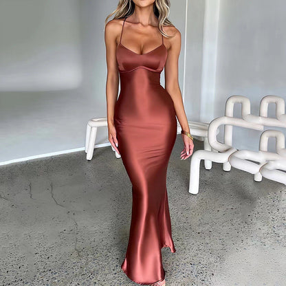 Damen Trägerloses Kleid Slim Fit Norvielle
