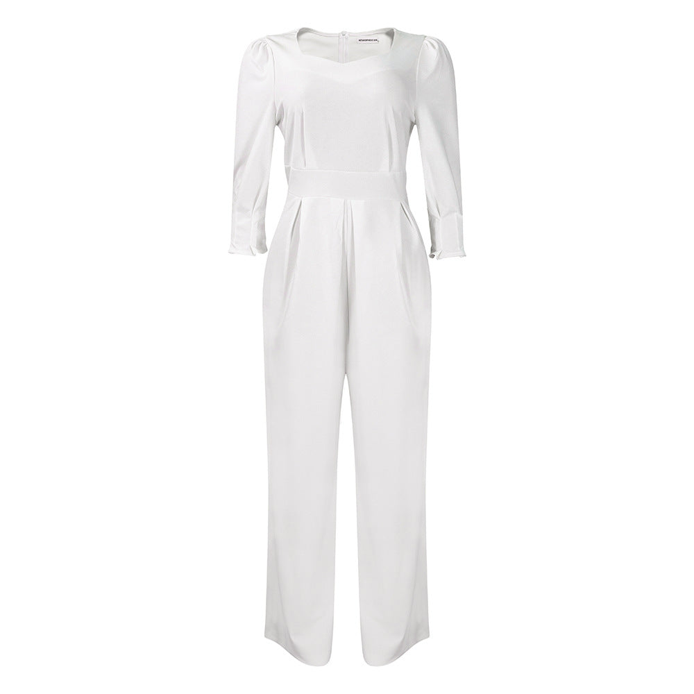 Damen Jumpsuit V-Ausschnitt Tailliert Norvielle