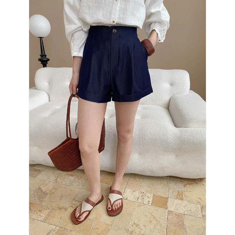 Damen Shorts Hochbund mit Taschen Norvielle - Norvielle