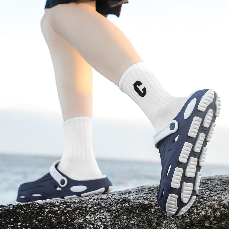 Herren Clogs Atmungsaktives Material Verstellbarer Riemen