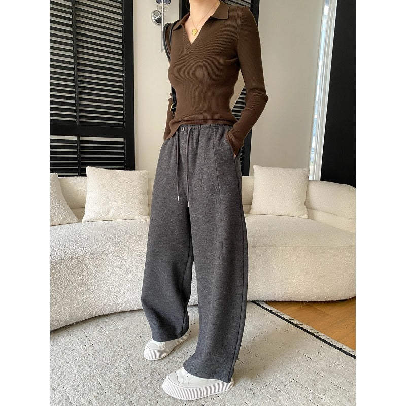 Damen Langarmshirt V-Ausschnitt Feinripp Norvielle