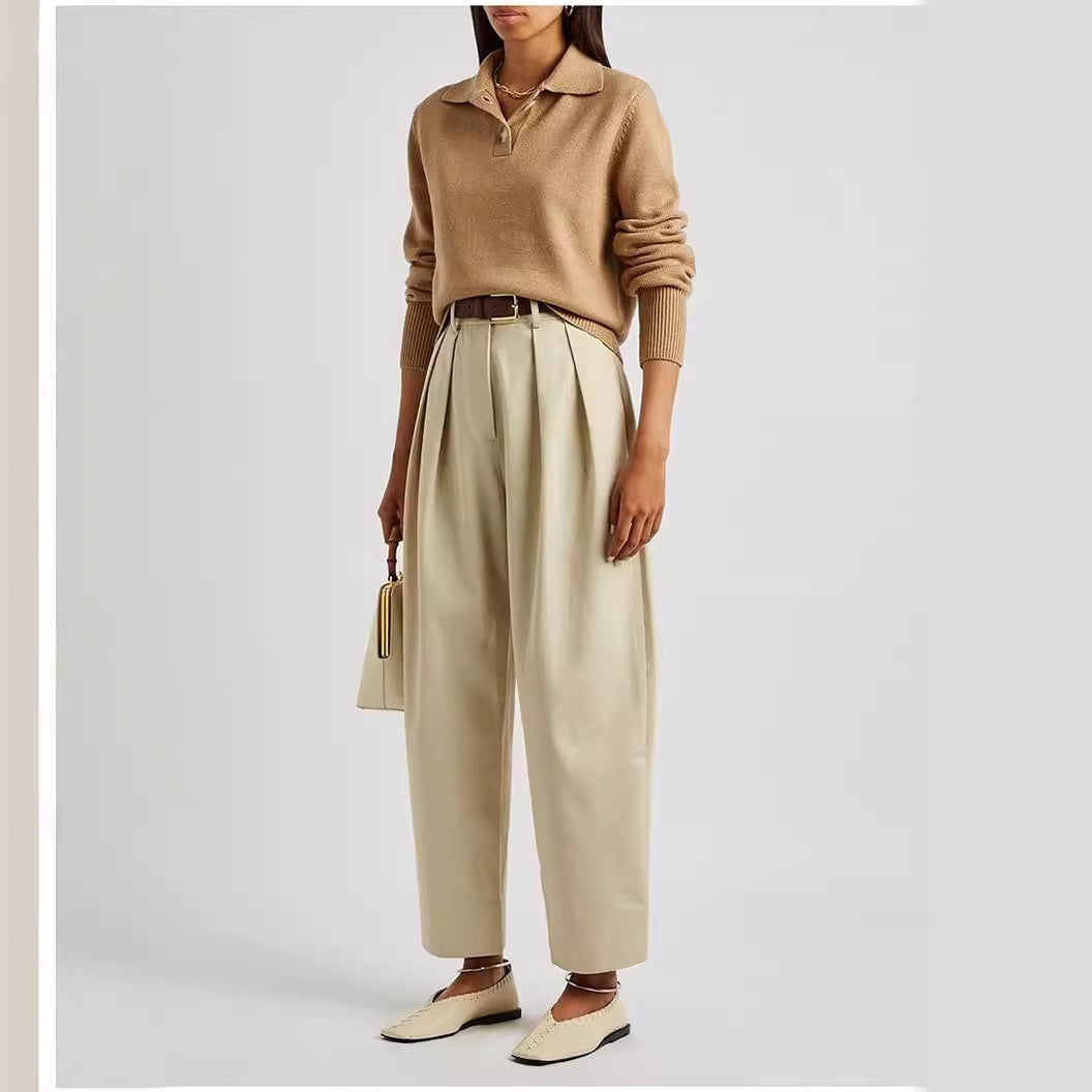 Damen Hochbundhose Weit Norvielle Elegante