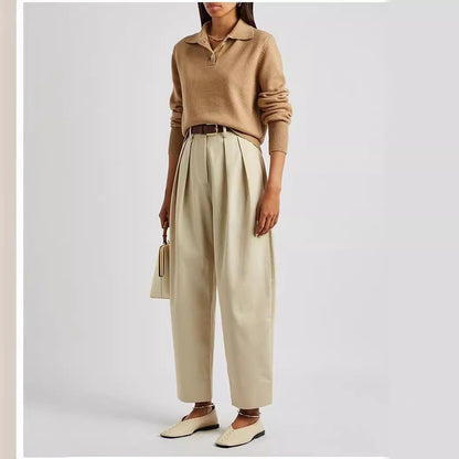 Damen Hochbundhose Weit Norvielle Elegante