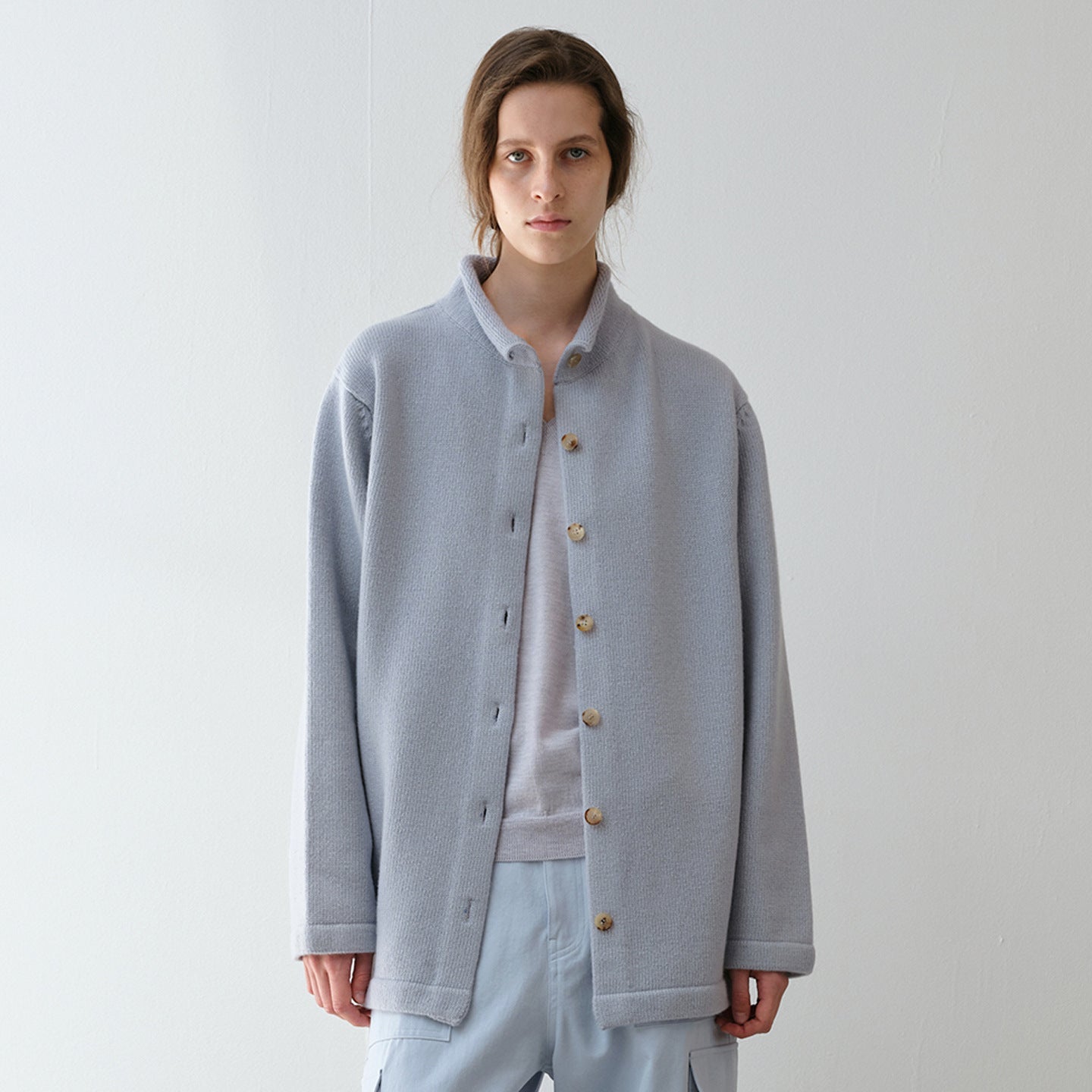 Damen Wolljacke Stehkragen Norvielle