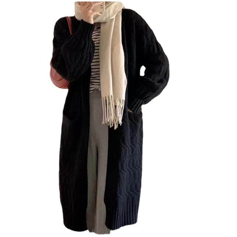 Damen Strickjacke V-Ausschnitt mit Taschen Norvielle