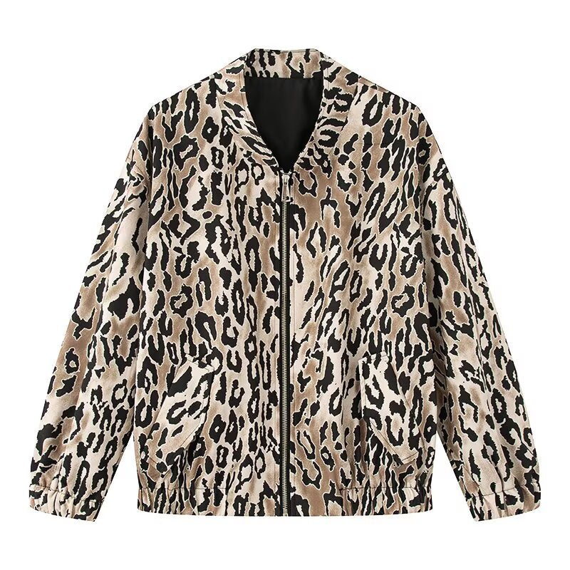 Damen Bomberjacke Leopardenmuster Norvielle