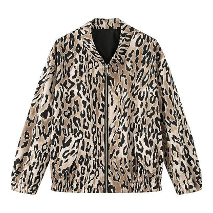Damen Bomberjacke Leopardenmuster Norvielle