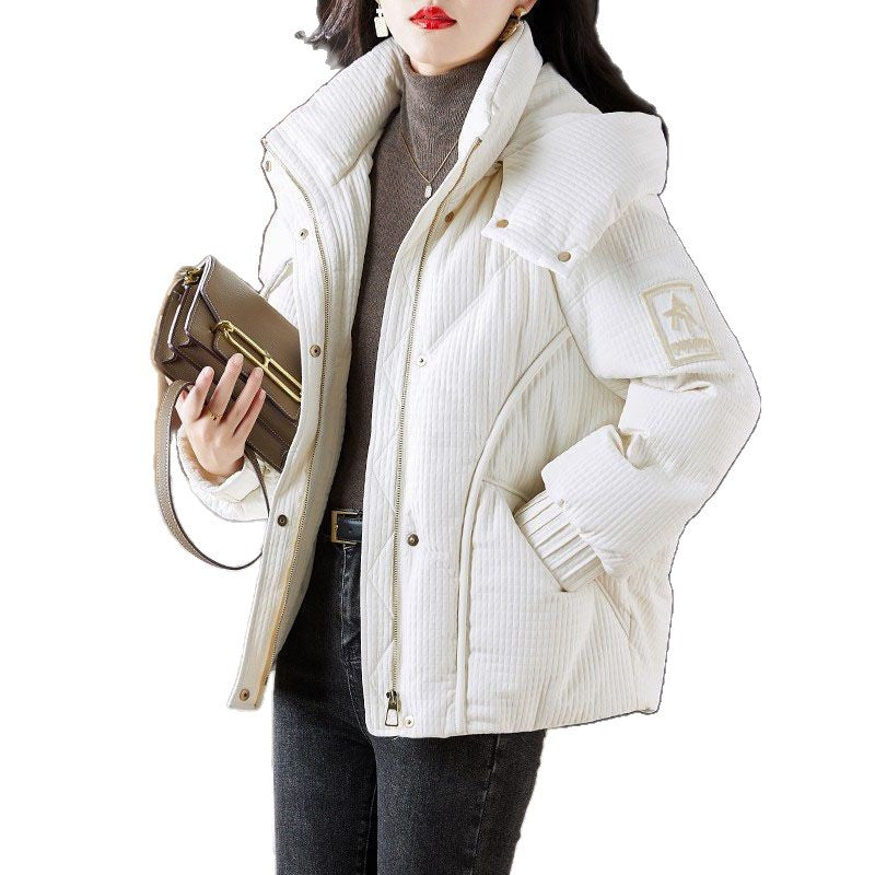 Damen Oversized Steppjacke Kapuzen-Design Norvielle