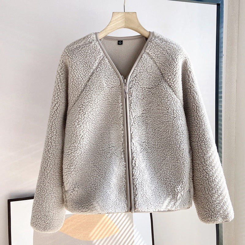 Damen Kuscheljacke Weiches Fleece