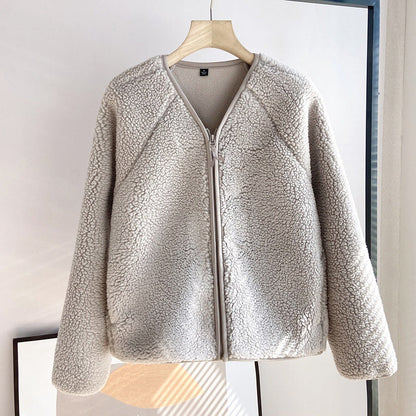 Damen Kuscheljacke Weiches Fleece
