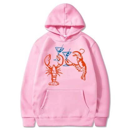 Damen Kapuzenpullover Hummer Motiv