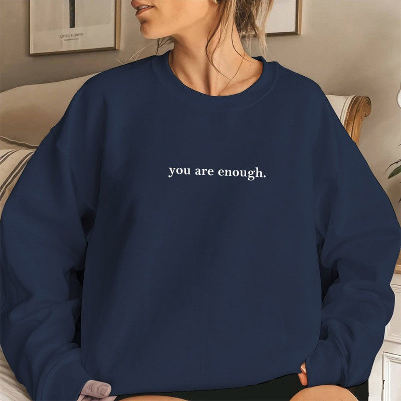 Damen Sweatshirt Inspirierendes Motiv Baumwolle Bequem Grau