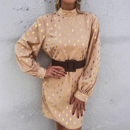 Damen Minikleid Glänzende Akzente Lässiger Schnitt Norvielle