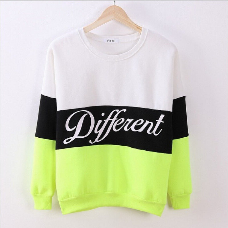 Damen Sweatshirt Sportlich Blockstreifen Lässig Grau