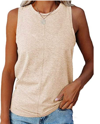 Damen Ärmelloses T-Shirt Elegant Schnitt Norvielle