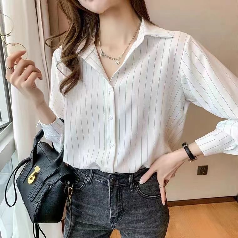 Damen Bluse Feinestreifenmuster Norvielle - Norvielle