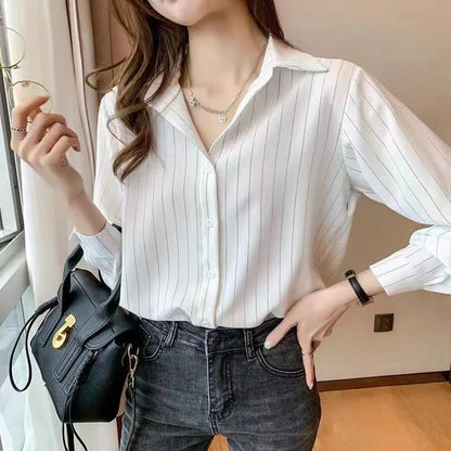 Damen Bluse Feinestreifenmuster Norvielle - Norvielle