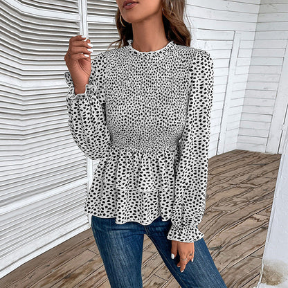 Damen Bluse Rüschendetails Smock Optik Norvielle