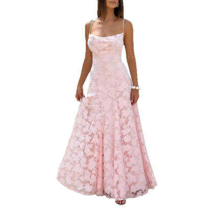 Damen Maxikleid mit Blumenmuster und Spaghettiträgern Norvielle