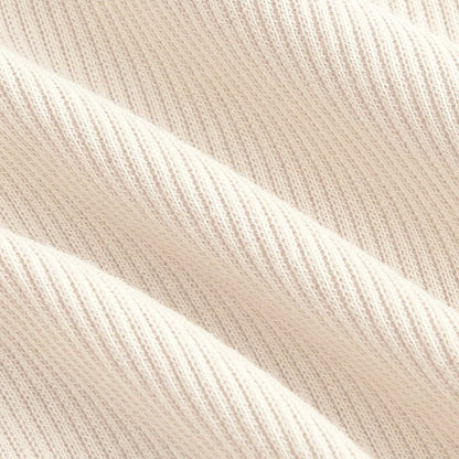 Damen Langarm Crop- Asymmetrischer Ausschnitt Rippstruktur Weiß