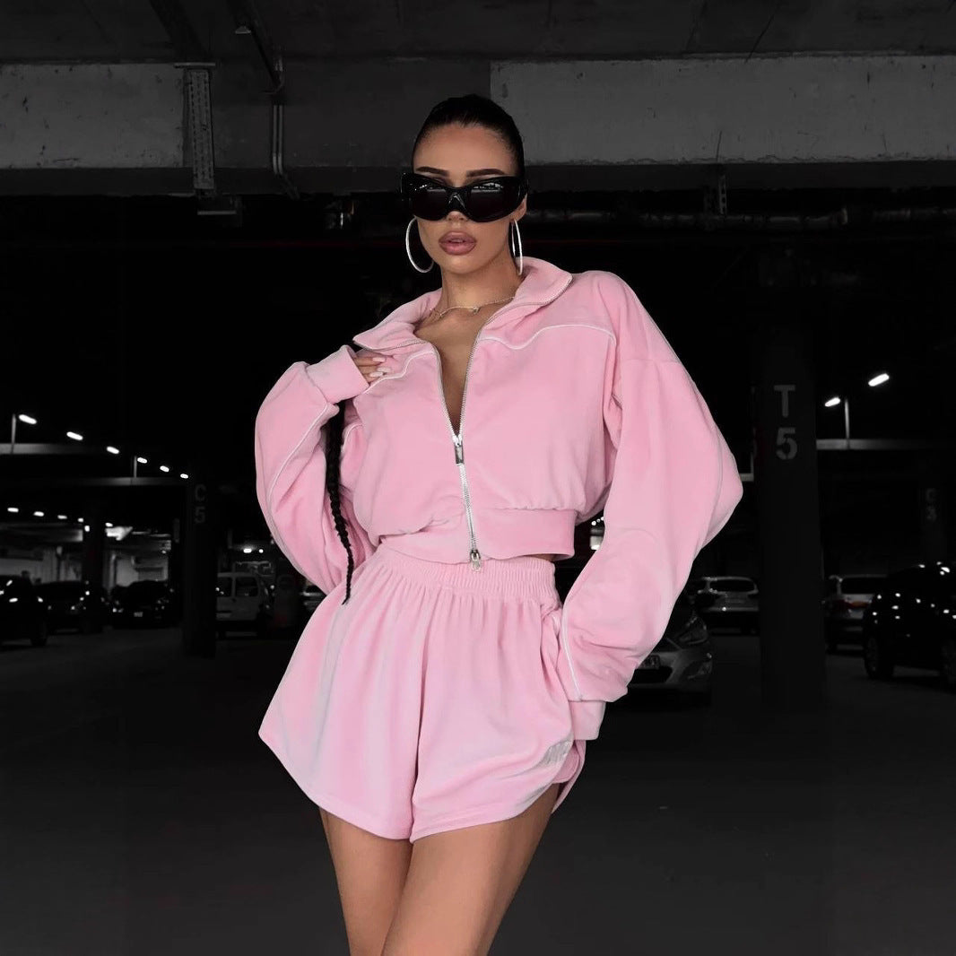 Damen Loungewear-Set mit Shorts und Oversized-Oberteil Norvielle