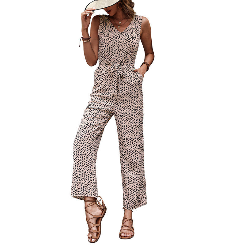 Damen Jumpsuit Elastisch Mit Taillenzug