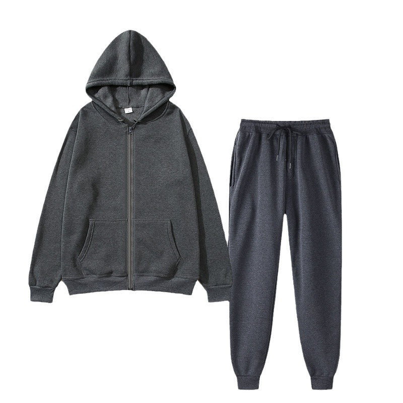 Damen Kapuzenpullover Set Bequem Reißverschluss Schwarz - Norvielle