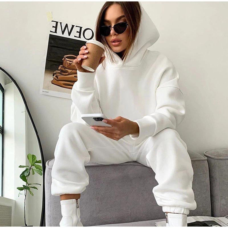 Damen Hoodie Jogginghose Set Oversized Norvielle