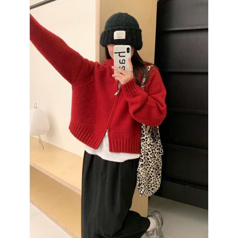 Damen Hoodie-Cardigan Kuschelig Reißverschluss Große Taschen Norvielle