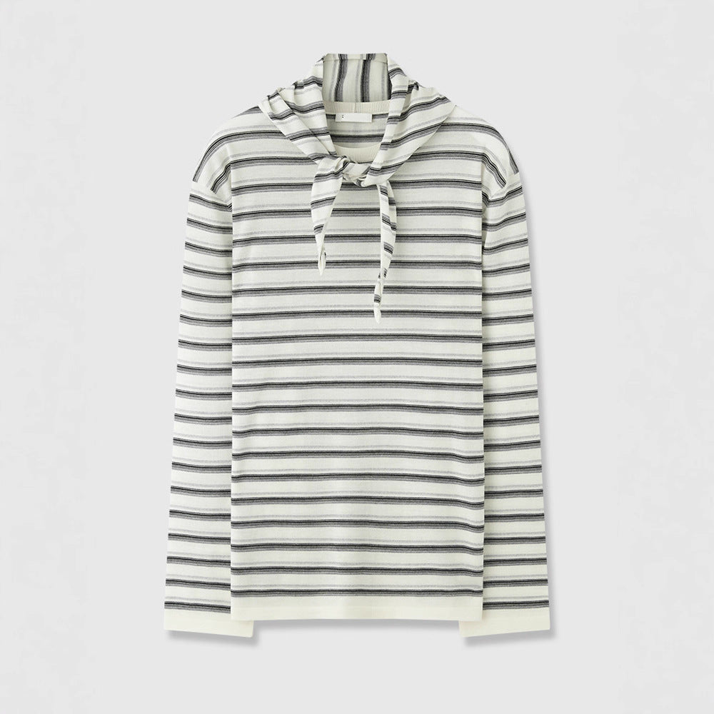 Damen Langarmshirt mit Bindegürtel Modisch